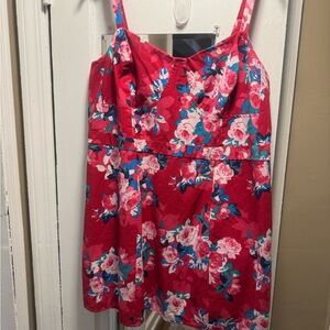 Jessica Simpson Red Blossom Floral Dress